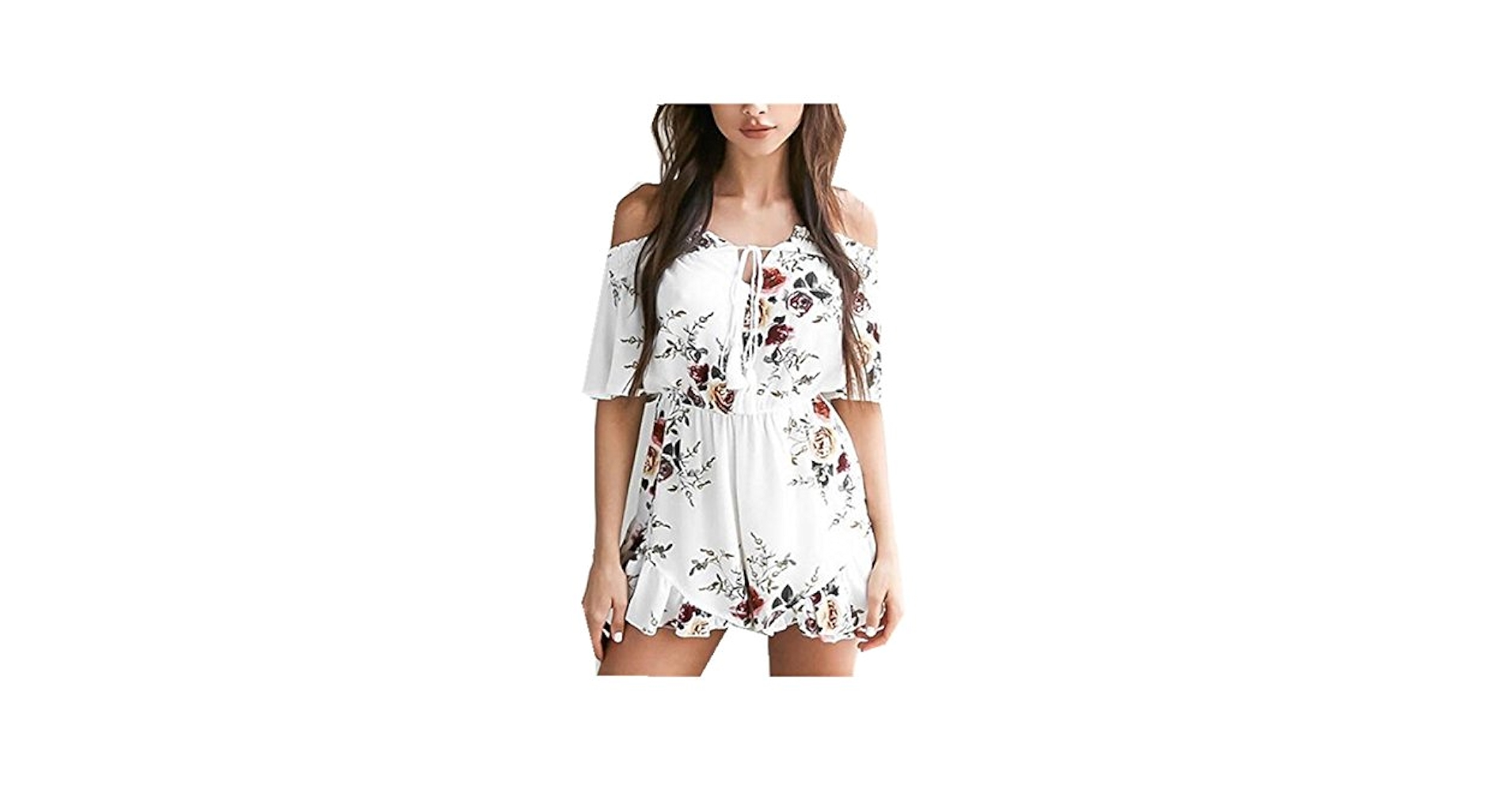 Amazon.com: Taiduosheng Women's Off-Shoulder V-Neck Floral